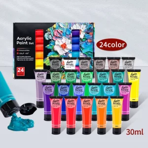 6/12/24-Color 30ml Non-toxic Acrylic Paint Set for Artists Beginners and Kids