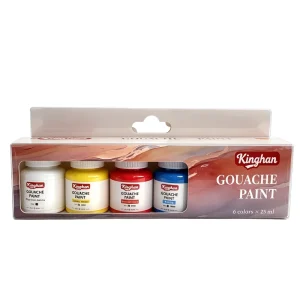 6-Color 25ml Bottled Gouache Paint Set, Portable Matte Pigments for Daily Art Sketching, Color Box