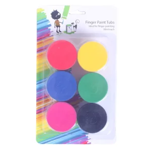 6-Color 30ml Washable Acrylic Finger Paint Set for Children