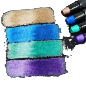 6-Color Metallic Silky Crayon Set for Kids