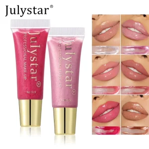 6-Color Sparkling Fruit Lip Oil Lipstick, Waterproof Shining Liquid Lip Gloss