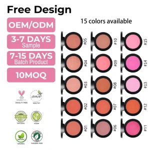 6-Color Vegan Cream Blush Palette