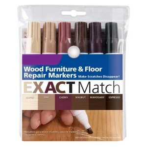 6 Colors Furniture Markers Kit Wood Furniture Touch up Stain Pens for Stains Scratches Floors Tables