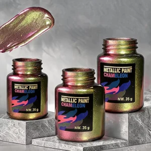 6 Colors Glitter Iridescent Chameleon Acrylic Paint Art Graffiti Home Decoration Pigment Customized