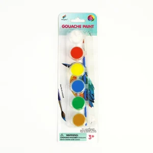 6 Colors Gouache Paint Set with Brush Perfect for Kids Non Toxic Art Paint Set for DIY Crafts School Art Supplies