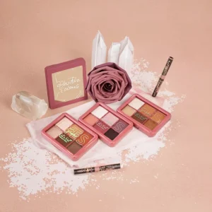 6 Colors Matte Pearlescent Eye Shadow Palette Waterproof Long Lasting Neutral Pinkish Makeup Powder with Shimmer Labeling
