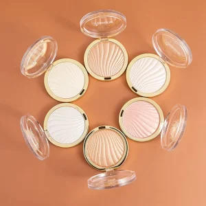 6 Shades Shell Highlight Powder Silky Shimmer Brighten Multi Use 6 Tones OEM ODM Private Label Customized Logo