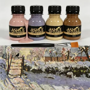 60ml Acrylic Flow Paint for Leather, Canvas, Bags, Ceramics, and Garden Decor, 4 Colors