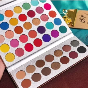63 Color Vegan Cruelty Free Eye Shadow Book Matte Glitter Multi Use Palette Metallic Finish Makeup Palette
