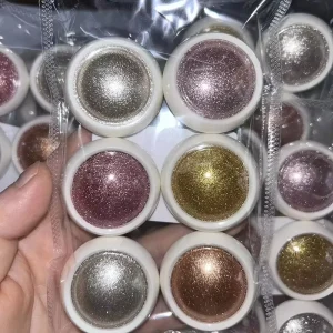 6Pcs Chrome Nail Powder Metallic Mirror Glitter Effect Holographic Metallic Chrome Powder for Nails Rose Gold Chrome Nail Powder