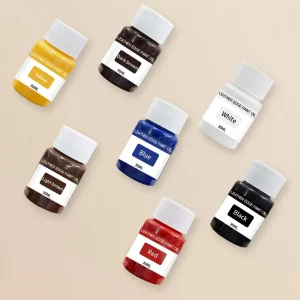 7-Color 30ml Leather Paint and Edge Dye Liquid Pigment for Leather Belt Repair and Making