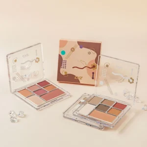 7-Color Eyeshadow Palette with Matte Eyeshadow and High-Gloss Blush