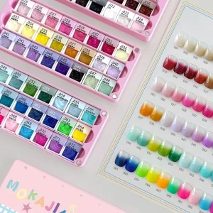 72-Color Potato Mud Pai Pai Gel Set, No-Wipe High-Pigment Nail Sponge Gradient Blush Painting Gel