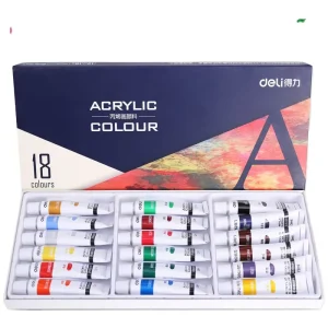 73857 18-Color Acrylic Paint Tubes, 36 Pieces per Carton Set
