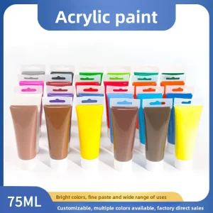 75 ml Tube Acrylic Pigment Set, Gold, Silver, and Copper, Type B-4