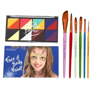 8-Cell 3-Color Body Painting Pigment Set for Children’s Festival Makeup