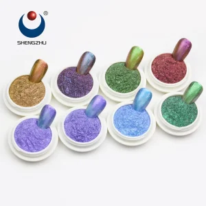8-Color Duo-Chrome Chameleon Pigment Powder for Nail Polish
