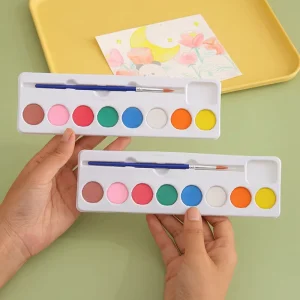 8-Color Solid Watercolor Paint Set for Children’s DIY Painting