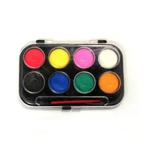 8 Watercolor Paint Set Portable Travel Water Color Paint Set with Water Brushes