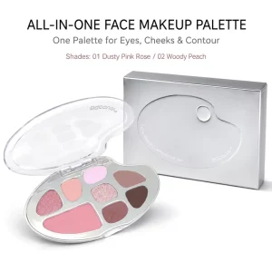 8.9g Multi-Purpose Face Makeup Palette with Blush Highlighter and Contour TB016