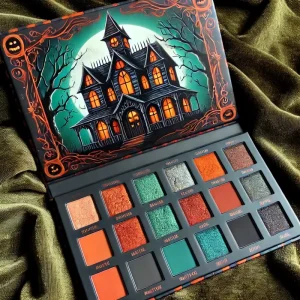 8801 Custom High Quality Private Label Vegan DIY Multichrome Glitter Shimmer Matte High Pigment Halloween Eyeshadow Palette