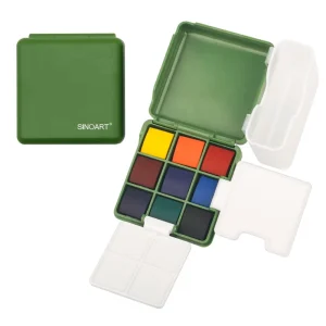 9 16 Color Travel Artist Outdoor Pocket Watercolor Paint Set With 2 Foldable Palettes
