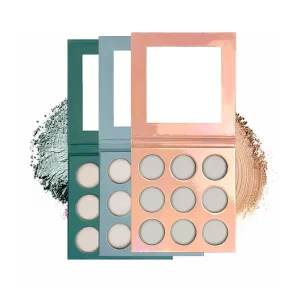 9-Color DIY Custom Private Label Eyeshadow Palette High-Pigment Waterproof Powder with Satin, Shimmer, and Matte Finishes