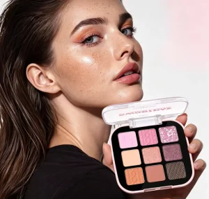 9-Color Eyeshadow Palette with Blush and Highlighter