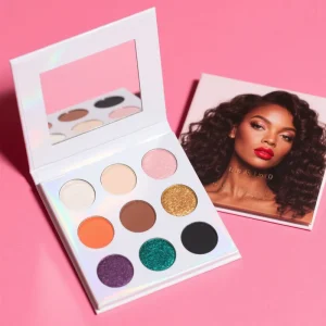 9 Color Matte Glitter Shimmer Dry Pressed Eyeshadow Palette Waterproof Mineral Formula Eyeshadow Palette