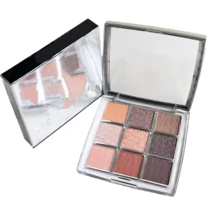 9-Color Matte Shimmer Eyeshadow Palette for Dark Skin Tone Long-Lasting Powder