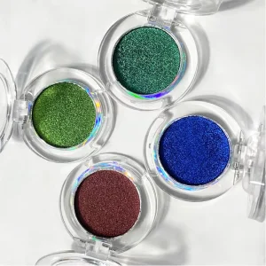 9 Colors Duochrome Eye Shadow High Pigment Pressed Neon Chameleon Vegan Glitter Eyeshadow Metallic Finish for Dark Skin Tones