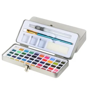 90-Color Solid Watercolor Paint Set with Pearl Pigments for Nail Art