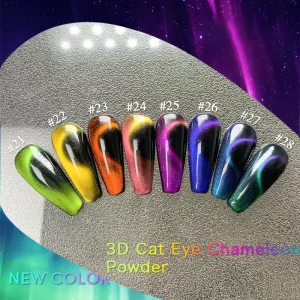 9D Light Color Jelly Cat Eye Magnetic Powder for Professional Nail Art Decoration Bulk