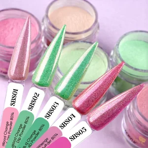 Acrylic Nail Powder High-Pigment Shiny Glitter Mood-Changing Dip Powder