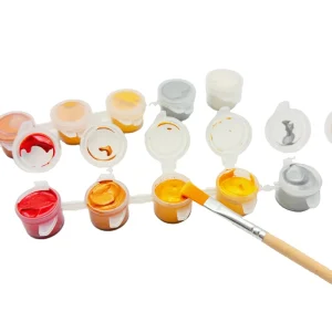 Acrylic Paint Pot Set 6 Metallic Colors 3ml Non-Toxic Acrylic Paint for Art