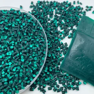 Anti Migration Dark Green Masterbatch 88052 PP PC PE PA PLA No Speckles High Gloss Plastic Color Master Concentrate