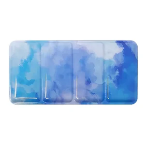 Art Kreation TB LS Snow Mountain Palette Tin Box 22*11*2cm DIY Pigment Slot for 48 Pcs Half Pan Full Pan Paint Box Metal