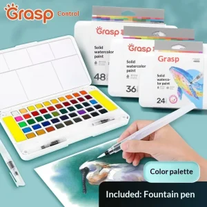 Art Set Includes Drawing Board Tools Solid Watercolor Paints Suitable for Beginners the Paints Can Be Washed Off With Water