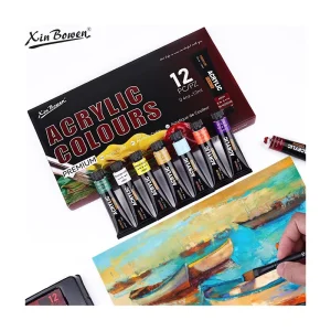 Art Supplies Pigment Materials Premier Acrylic Paint 12ml 12 Colors High Coverage for Retail