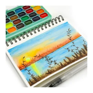 Artecho 24C Basic+ Neon Color Non Toxic Eco Friendly Semi Moist Water Paint for Art Supply Use on Canvas Paper Glass