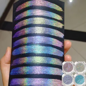 Artist Iridescent Cosmetic Hologram Strong Pigment Dye Eyeshadow Mica Powder Color Pigment For Watercolor Epoxy Resin Slime