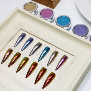 Aurora Chrome Chameleon Pigment Nail Powder Color-Shift Iridescent Pigment for Cosmetics and Automotive Use