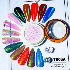 Aurora Mermaid Flakes Bojun TB01A 07A 120 130um Fine Chameleon Iridescent Powder for Resin DIY Nail Art TPO Free MSDS
