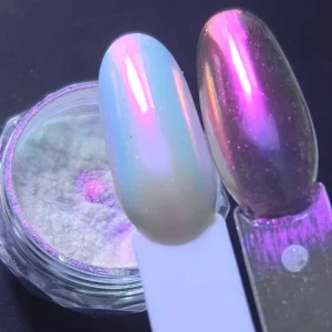 Aurora Mermaid Nail Pigment Intense Chrome Aurora Mirror Chrome Nail Powder Cosmetic Grade