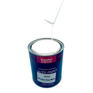 B200 2K Super Pure White Acrylic Solid Color Car Paint Two Component Spray Application Professional Automotive Liquid Coating