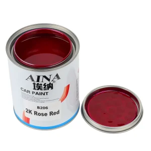 B206 2K Acrylic Rose Red Automotive Refinish Paint High Coverage Strong Adhesion High Gloss Spray Plastic Coating Coating