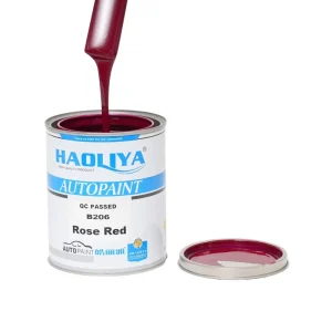 B206 2K Rose Red Metallic Acrylic Polyurethane Automotive Paint with Pearl Silver Powder Coating