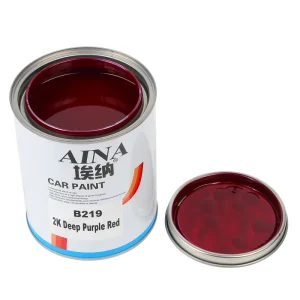 B219 Deep Purple Red 2K Acrylic Automotive Spray Paint, High Coverage, High Gloss, Fast Drying, Wear-Resistant