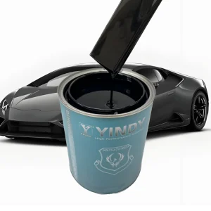 B22 High-Adhesion 2K Black Acrylic Metallic Car Topcoat Spray Paint