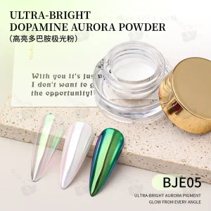BJE05 Ultra-Bright Aurora Powder Glazed Donut Effect Pearl Pigment Nail Art TPO-Free MSDS